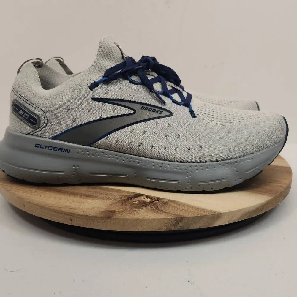 Brooks Mens Glycerin StealthFit 20 Running Shoes Gray Blue Size 11.5